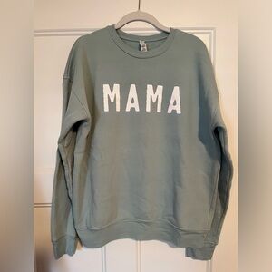 Women’s Crewneck Light Green Mama Sweatshirt - M
